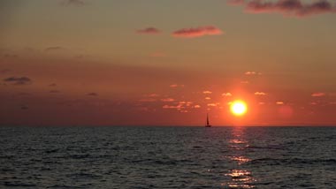 Sonnenuntergang auf der Nordsee