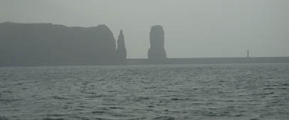 Helgoland im Nebel