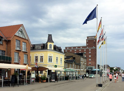 Kappeln Gemeindehafen mit Restaurants