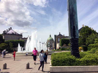 Parkanlagen bei Schloß Amalienborg
