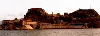 Blick auf die Insel Corfu